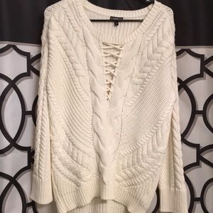 Cozy White Express Sweater